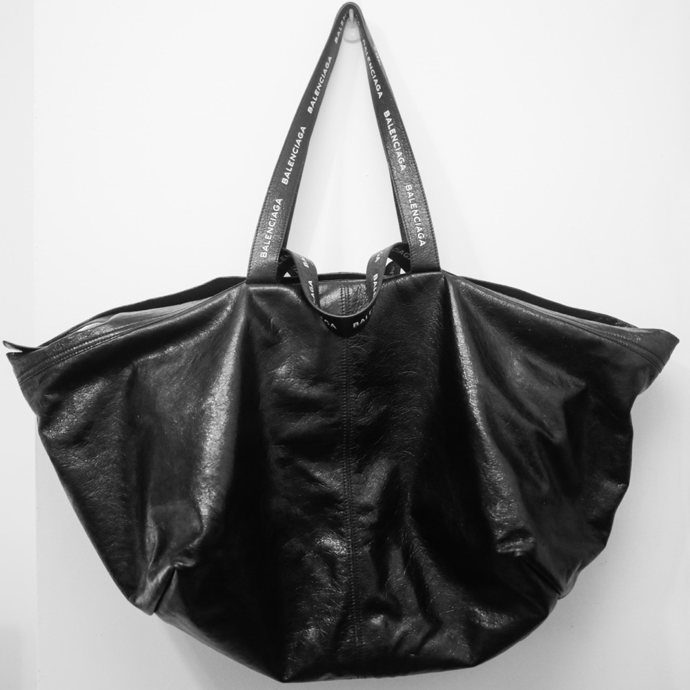 Balenciaga Logo Embossed Holdall Duffle Bag